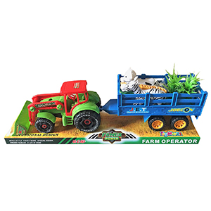 71-3483 FREE WHEELS TRACTOR WITH TRAILER & ANIMALS χονδρική, Toys χονδρική