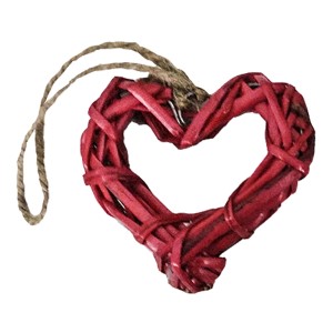 73-1383 HEART KNITTED WOODEN PENDANT χονδρική, Valentine Items χονδρική