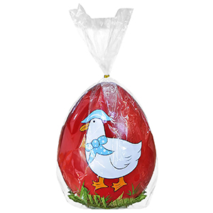 73-2070 RED PLASTIC EGG WITH GRASS χονδρική, Easter Items χονδρική