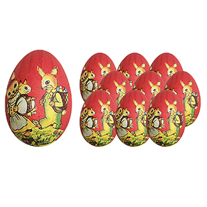 73-2075 RED EGGS SET WITH RABBIT 9 PCS χονδρική, Easter Items χονδρική