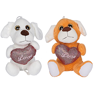 79-377 DOG TODDLE LOVE HEART 20cm χονδρική, Valentine Items χονδρική