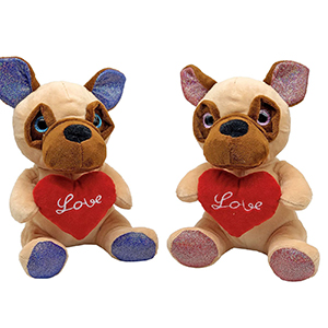 79-455 CUTE DOG WITH A HEART χονδρική, Valentine Items χονδρική