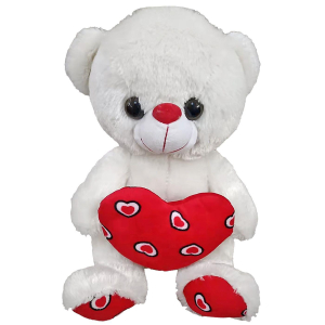 79-456 TEDDY WHITE WITH RED HEART χονδρική, Valentine Items χονδρική