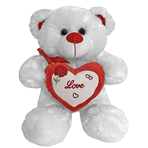 79-460 WHITE BEAR WITH HEART χονδρική, Valentine Items χονδρική