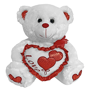 79-462 WHITE BEAR WITH HEART χονδρική, Valentine Items χονδρική