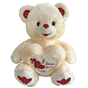 79-485 BLACK TEDDY WITH A BIG HEART χονδρική, Valentine Items χονδρική