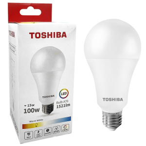 88-445 Λάμπα led Toshiba για Ντουί ε27 Θερμό Λευκό 230v N_std a70 15w 3000k Γωνία Δέσμης 180 Μοίρες χονδρική, Είδη Σπιτιού χονδρική