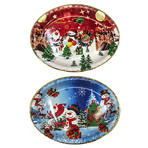 93-1266 CHRISTMAS OVAL PLATE χονδρική, Christmas Items χονδρική