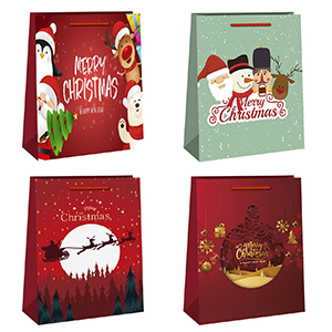 93-1807 CHRISTMAS GIFT BAG 33x26x12cm χονδρική, Christmas Items χονδρική