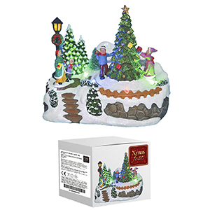 93-2366 XMAS VILLAGE WITH FIR TREES χονδρική, Christmas Items χονδρική