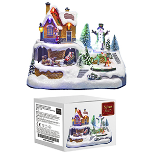 93-2369 XMAS VILLAGE "SNOWMAN & ELKYTHRO" χονδρική, Christmas Items χονδρική