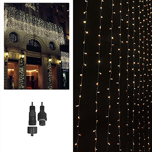 93-2379 100 LED WHITE EXTERIOR CURTAIN-LV EXTENSION (Transformer not included) χονδρική, Christmas Items χονδρική