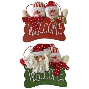 93-2777 WELCOME SIGN WITH 2 FIGURES χονδρική, Christmas Items χονδρική