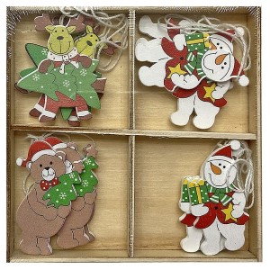93-2792 WOODEN ORNAMENTS SET OF 12 PCS χονδρική, Christmas Items χονδρική