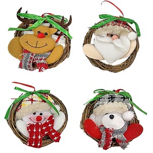 93-3175 PATTERNED KNIT XMAS WREATH χονδρική, Christmas Items χονδρική