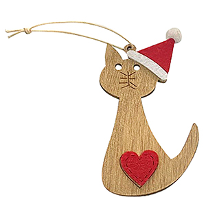 93-3257 PENDANT ORNAMENT CAT WITH A CAP χονδρική, Christmas Items χονδρική
