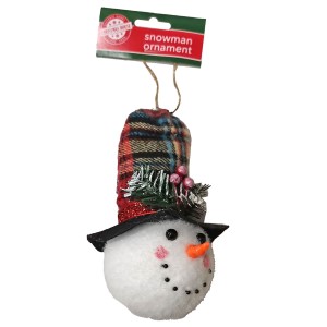 93-3293 SNOWMAN ORNAMENT WITH CHECKED HAT χονδρική, Christmas Items χονδρική