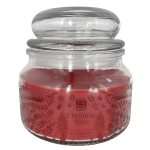 93-3318 CHRISTMAS SPICE CANDLE IN MEDIUM LID JAR χονδρική, Christmas Items χονδρική